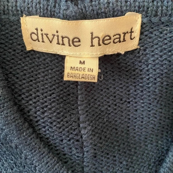 Divine Heart Navy Finch Hoodie M - Picture 5 of 6